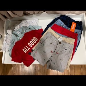 Boys shorts and shirts lot of 8